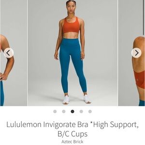 Lululemon Invigorate Bra *High Support, B/C Cups Aztec Brick   NWT size 4